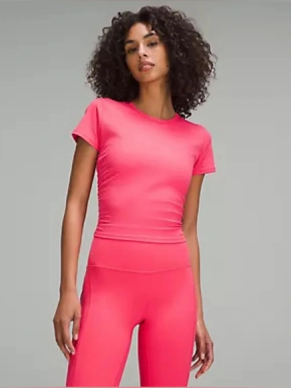 All It Takes Ribbed Nulu T-Shirt ColourGlaze Pink